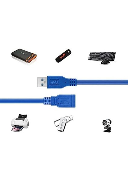 USB 3.0 HDD Harddisk Bilgisayar Uzatma Kablosu 1.5 Metre