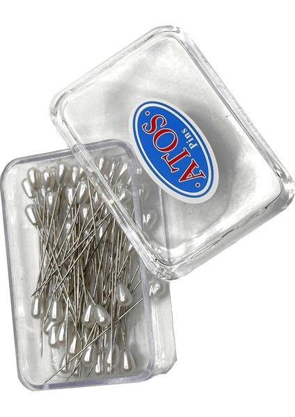 Damla Başlı Toplu Iğne Beyaz (55 mm, 20 Gr. Kutulu)