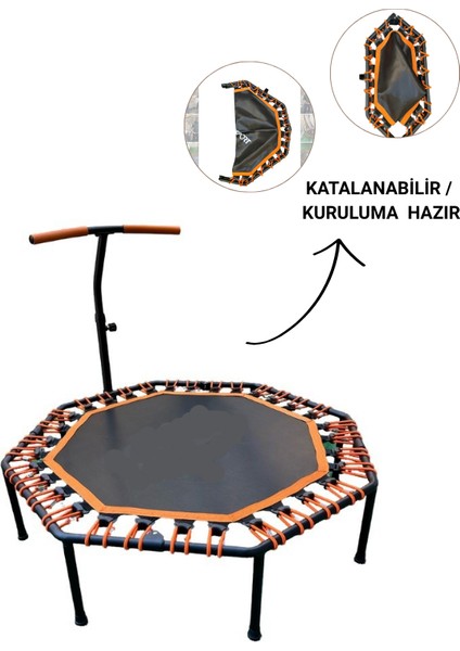 135 cm Katlanabilir Sekizgen Step Trambolin Tutunmalı Trambolin CKS66