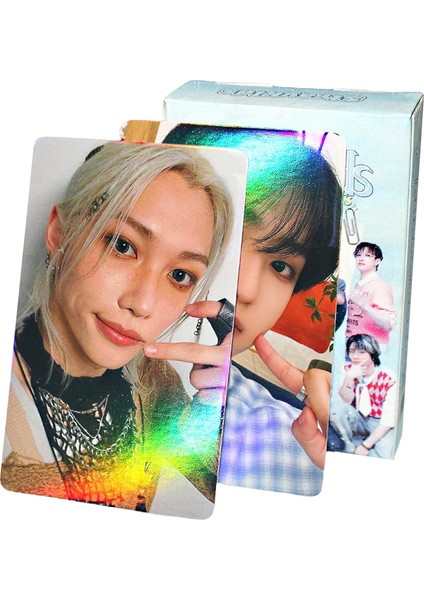 Stray Çocuk Lazer Fotokaplar 50 Adet Stray Çocuk Albü (Yurt Dışından)