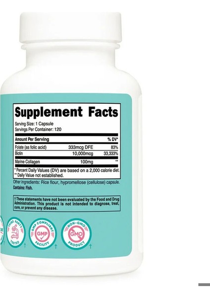 cost Biotin - Collagen - Folate For Women 10000MCG 120 Caps fiyatları