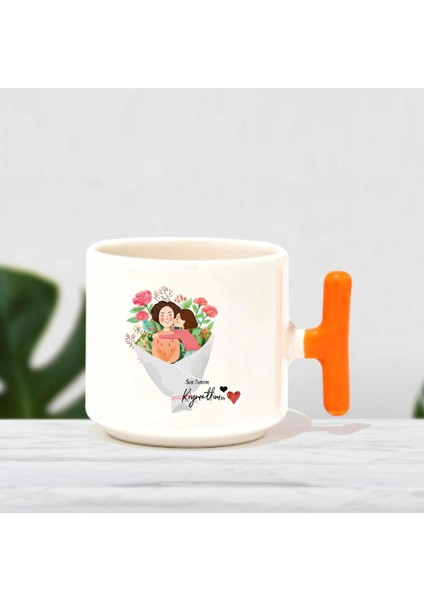 Sen Benim Kıymetlimm Baskılı Kemik Kupa