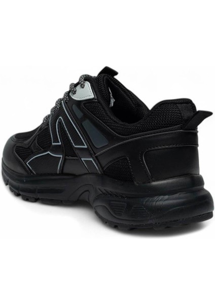 Siyah Memory Foam Taban Günlük Bağcıklı Erkek Sneaker Ayakkabı