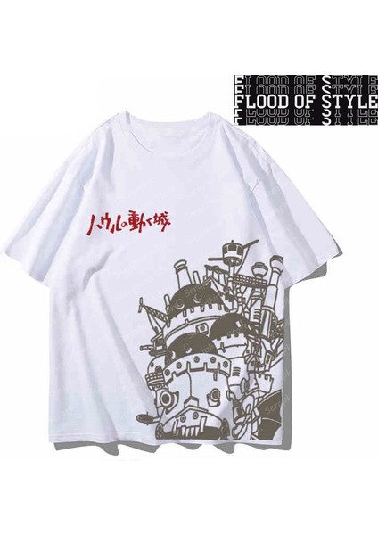 Hayao Miyazaki Hayao Hareketli Kale Anime Ruhların Kaçışı Ortak Adı Etrafında T-Shirt Erkek V