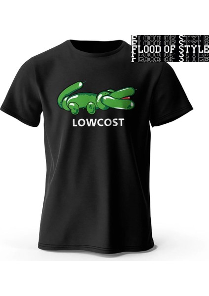 Yeşil Timsah Baskı T-Shirt Düşük Maliyetli Timsah Komik Grafik Erkek Kısa Kollu Büyük Boy Tee