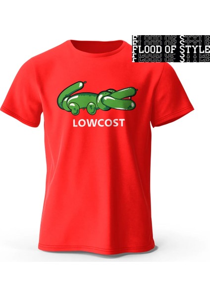 Yeşil Timsah Baskı T-Shirt Düşük Maliyetli Timsah Komik Grafik Erkek Kısa Kollu Büyük Boy Tee