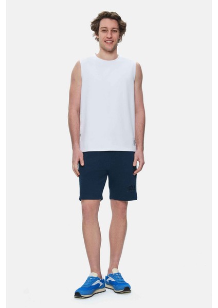 BODHI Beyaz Bisiklet Yaka Sıfır Kol Baskılı Modal Kumaş Oversize Erkek Tshirt fırsatları