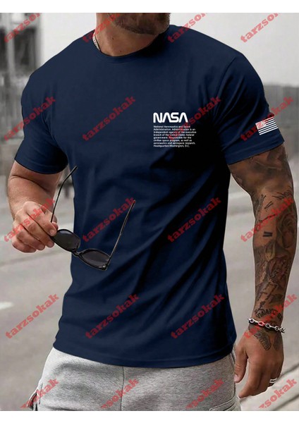 Model 3871 Erkek Yazlık Yuvarlak Yaka Kısa Kollu Günlük Tişört, Yaz