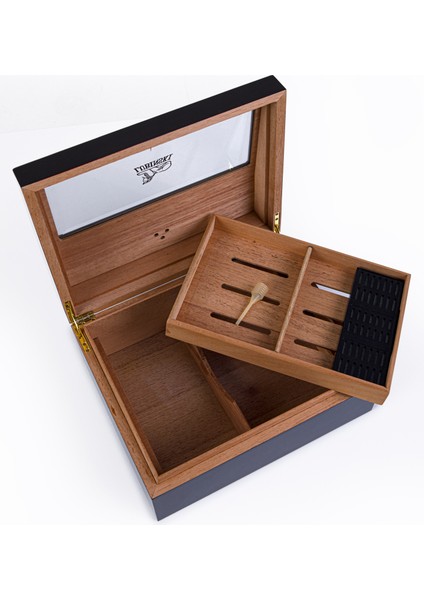 Kahverengi Sedir Humidor Puro Kutusu