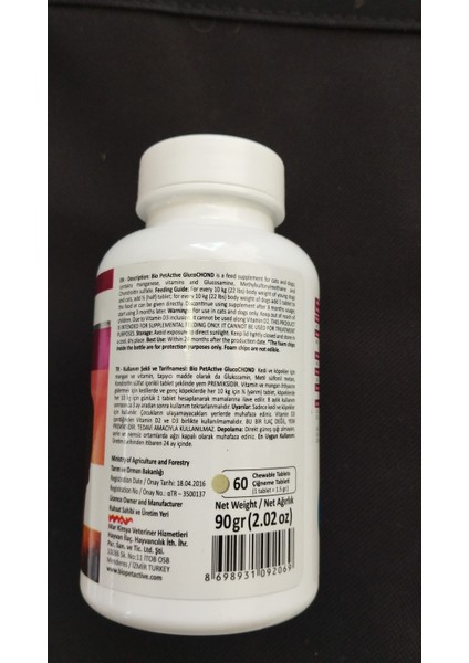 Biopetactive Glucochond 90 gr 60 Tablet