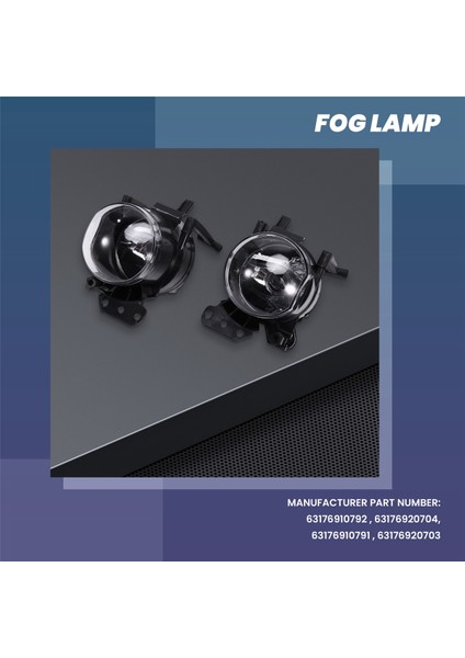 Bmw E60 E90 E63 E46 525I 530I 545I 550I 335I X3 63176910791 63176910792 Için Ön Sis Farları Grubu (Yurt Dışından)
