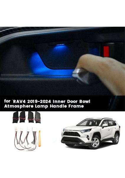 Toyota Rav4 2019-2024 Iç Kapı Kasesi Ortam Işığı Atmosfer Lambası Kol Dayama Çerçevesi LED Mavi Süsleme Lambası (Yurt Dışından) modelleri