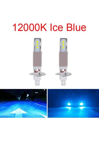 10 Adet LED Csp Mini H1 20000LM Ampuller Cunbus Araba Farı Sis Lambası Buz Mavisi 12000K 6smd Ampuller Sis Lambası Sinyal Lambası (Yurt Dışından)