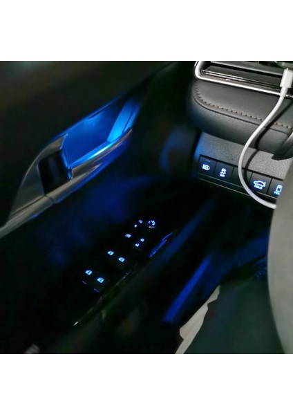 Toyota Camry 2018-2022 Için Kapı Kase Kol Dayama Atmosfer Işığı Iç LED Mavi Kapı Kase Kolu Çerçeve Işık (Yurt Dışından)