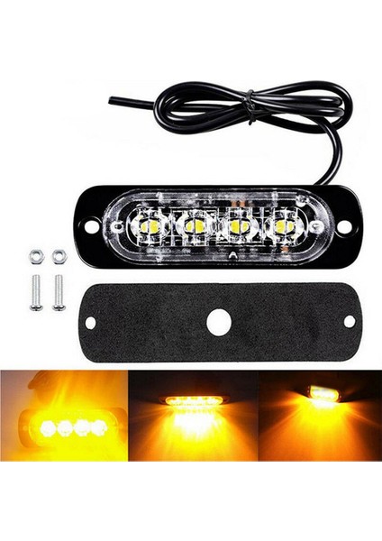 12-24V 12W 4led Sarı Yan Işıklar Araba Uyarı Sis Işıkları Arıza Acil Durum Işıkları Sinyal Işıkları LED Yan Işıklar (Yurt Dışından) modelleri