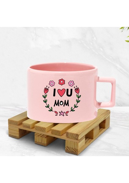 I U Mom Yazılı Kemik Kupa