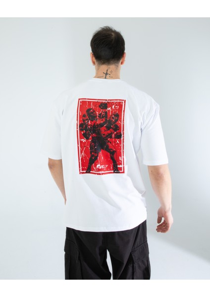 Oversıze Unisex Baskılı T-Shırt Tyson Whıte fiyatları