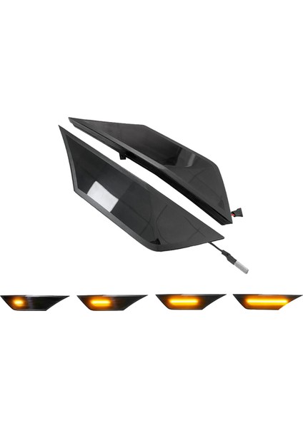 HO25501 Araba Dinamik LED Yan Işaret Lambası Dönüş Sinyal Lambası Honda Civic 2016-2020 Gösterge Lambası (Yurt Dışından) modelleri