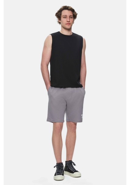 BODHI Siyah Bisiklet Yaka Sıfır Kol Baskılı Modal Kumaş Oversize Erkek Tshirt modelleri