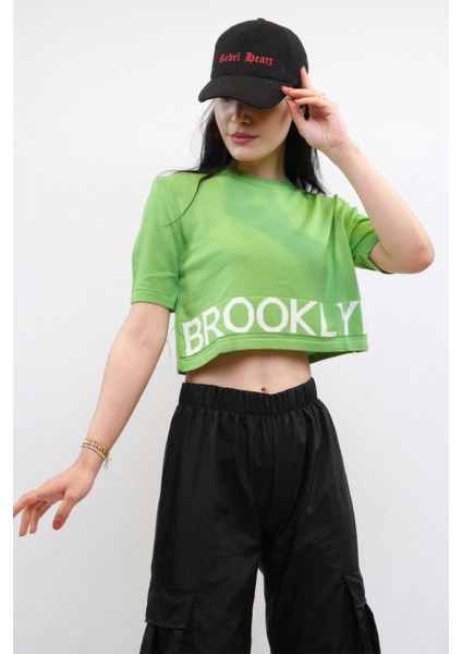 Triko Crop Yeşil