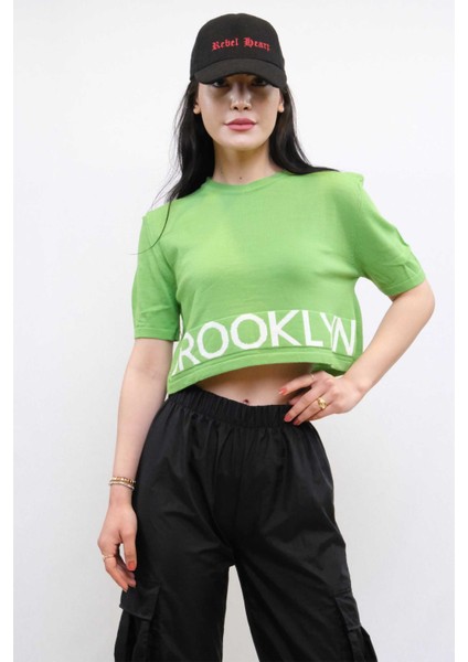 Triko Crop Yeşil