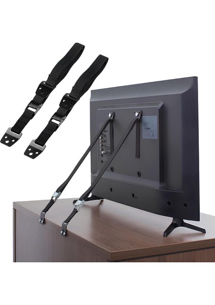 15'' 75'' LCD Tv Duvar Sabitleme Güvenlik Kemeri Çocuk Bebek Koruma Askısı 2 Adet Metal Tokalı