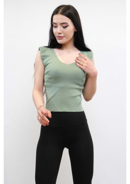 Süveter Model Triko Bluz Mint