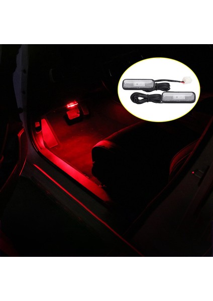 2 Adet Araba Işık LED Iç Atmosfer Işığı Dekorasyon Lambası Ortam Ayak Işığı Honda Civic 10TH 2018-2020 Kırmızı (Yurt Dışından)