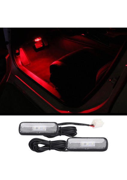 2 Adet Araba Işık LED Iç Atmosfer Işığı Dekorasyon Lambası Ortam Ayak Işığı Honda Civic 10TH 2018-2020 Kırmızı (Yurt Dışından)