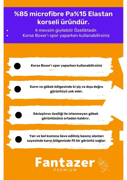 Özel Üretim Göbek Düzleştirici Toparlayıcı Bel Inceltici Erkek Duble Boxer Korse fırsatları