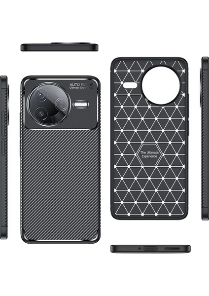 Xiaomi Poco F7 Ultra Uyumlu Kılıf Negro Karbon Desen Silikon Siyah fiyatları