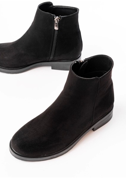 165-204 Siyah Süet Fermuarlı Günlük Kadın Bot fırsatları