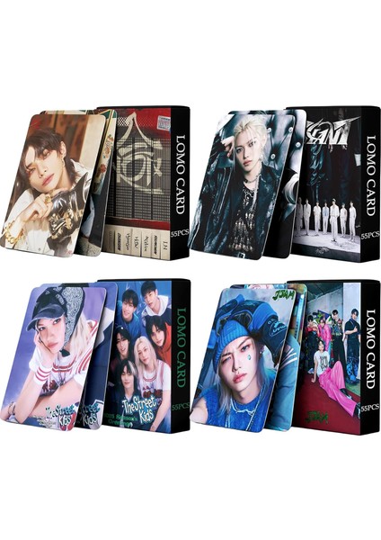 4 PAKET/220 Adet Stray Çocuk Fotokard Set Kpop Hop Al (Yurt Dışından)