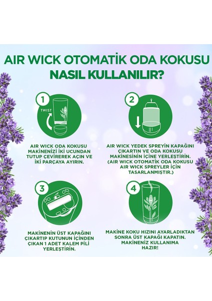 Oda Kokusu Freshmatic Makine Yedek Spreyi Lavanta x 4 Adet