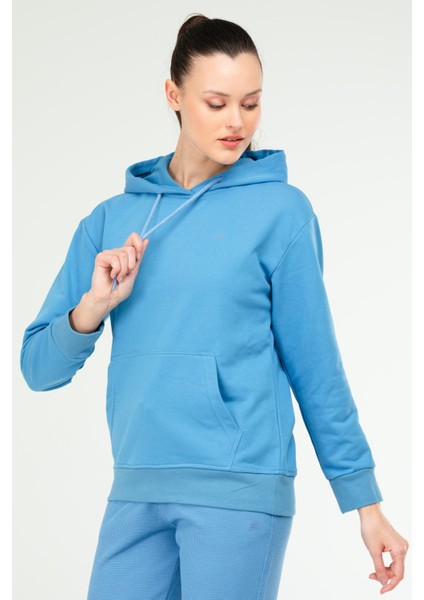 Beyaz - Siyah Oversize Basic Pamuklu Kapüşonlu Kanguru Cep Kadın Sweatshirt SC1242 fiyatları