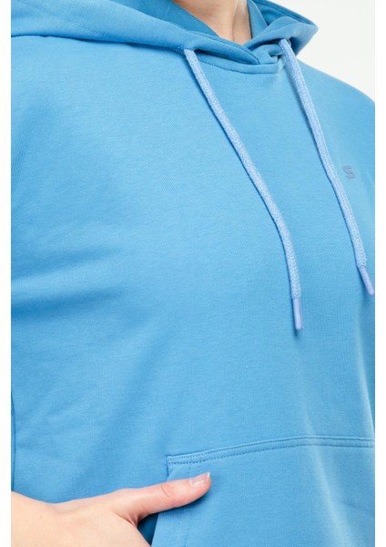 Beyaz - Siyah Oversize Basic Pamuklu Kapüşonlu Kanguru Cep Kadın Sweatshirt SC1242 indirimleri
