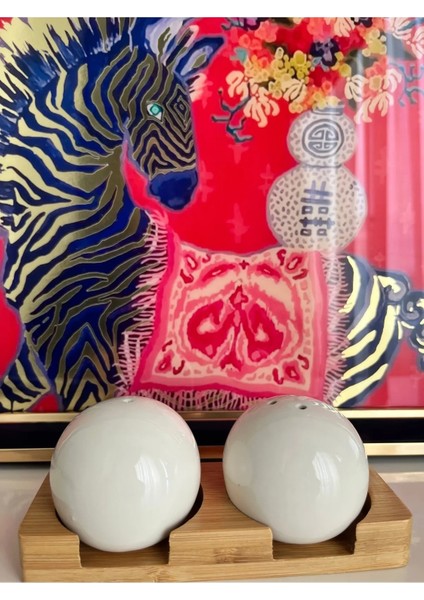 Porselen 2 Li Bambu Standlı Tuzluk Seti fiyatları