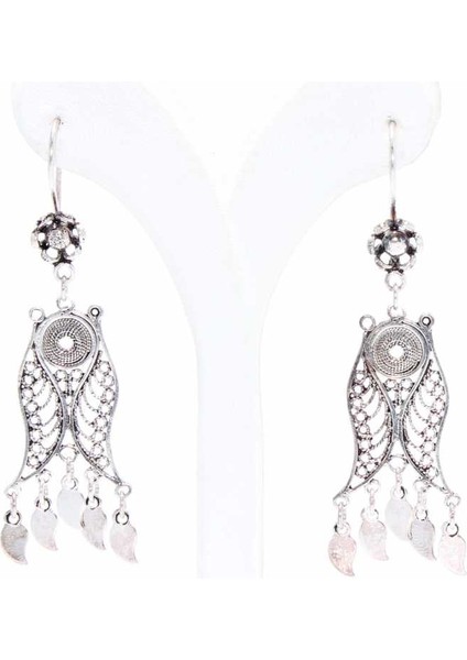 925 Ayar Gümüş Avize Model Pul Sallantılı Telkari Küpe fiyatları