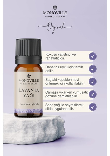 Nioli Yağı 10 ml, Lavanta Yağı 10 ml, Çay Ağacı Yağı 10 ml 3'lü Set %100 Saf Ve Doğal 3x10 ml