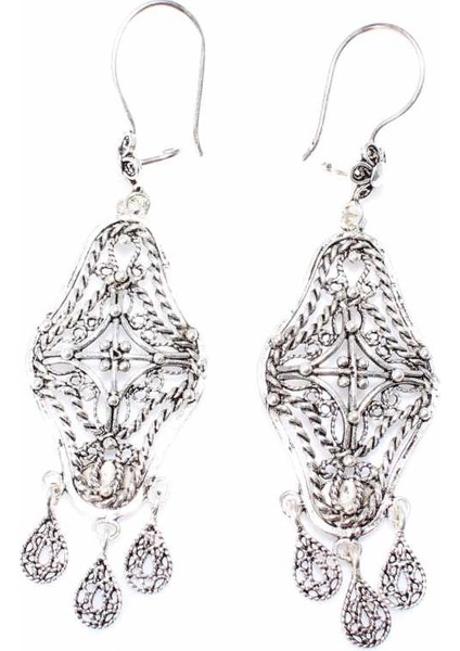 925 Ayar Gümüş Avize Model Telkari Küpe modelleri