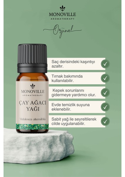 Nioli Yağı 10 ml, Lavanta Yağı 10 ml, Çay Ağacı Yağı 10 ml 3'lü Set %100 Saf Ve Doğal 3x10 ml