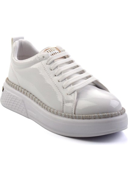 Beyaz Rugan Kadın Sneaker K01377024008 fiyatları
