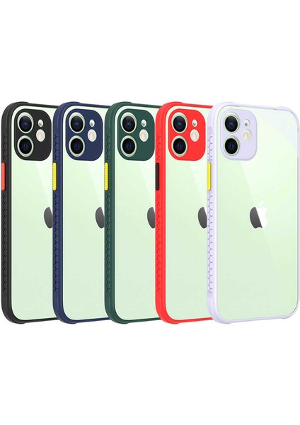 Apple iPhone 12 Kılıf ​​vrdr Kaff Kapak-Mor