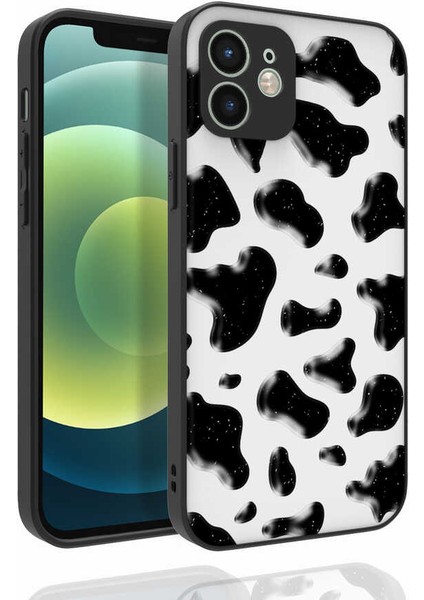 Apple iPhone 12 Uyumlu Desenli Kamera Korumalı Parlak Vrdr Nora Kapak-No6