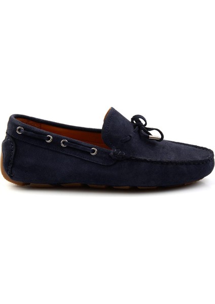 Lacivert Leather Erkek Loafer Ayakkabı E01502202402