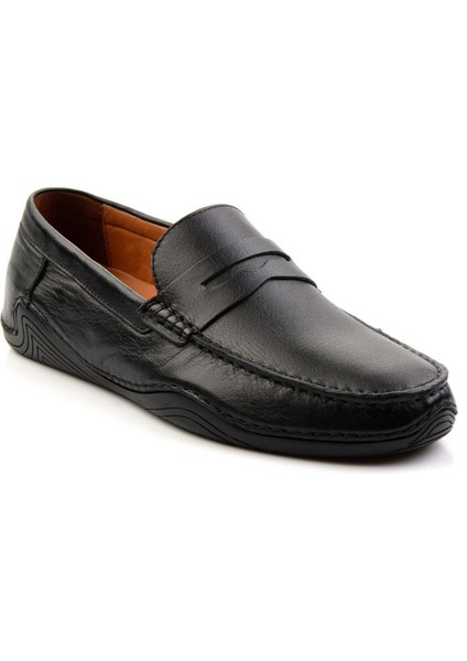 Siyah Leather Erkek Loafer Ayakkabı E01547008143 fiyatları