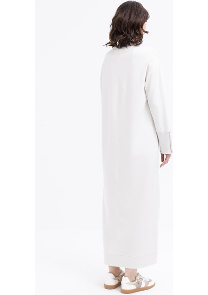 Manşeti Kalın Ribanalı Düğme Detaylı Kadın Elbise S6017A0 fiyatları