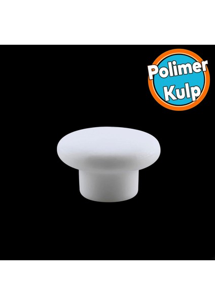 Mantar Kulp Düğme 1 Adet Çekmece Mutfak Mobilya Dolabı Dolap Kulpu Kulbu Plastik Kulp Beyaz