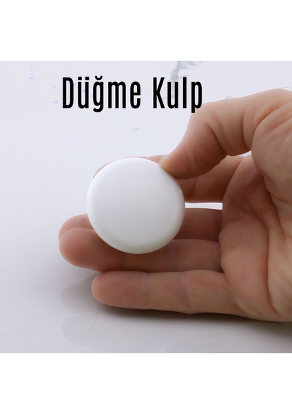 Mantar Kulp Düğme 1 Adet Çekmece Mutfak Mobilya Dolabı Dolap Kulpu Kulbu Plastik Kulp Beyaz