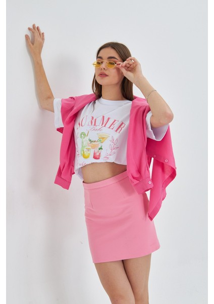 Summer Babe Baskılı %100 Tasarım Kadın Tişört modelleri